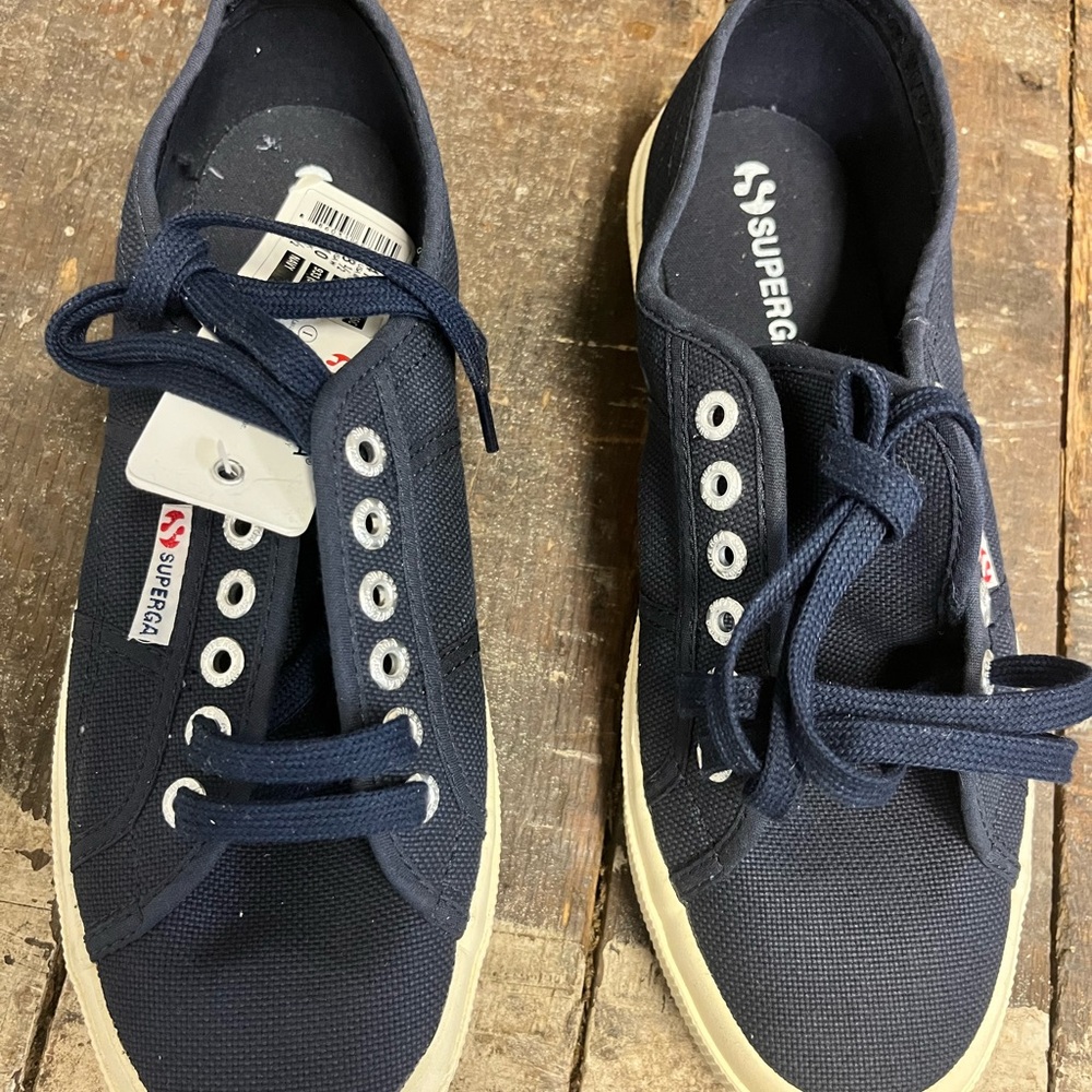 Superga 2750 Cotu Classic Navy Blue Canvas Sneakers – New / Never Worn